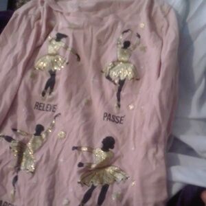 A pink and Gold Winter shirt for little girls